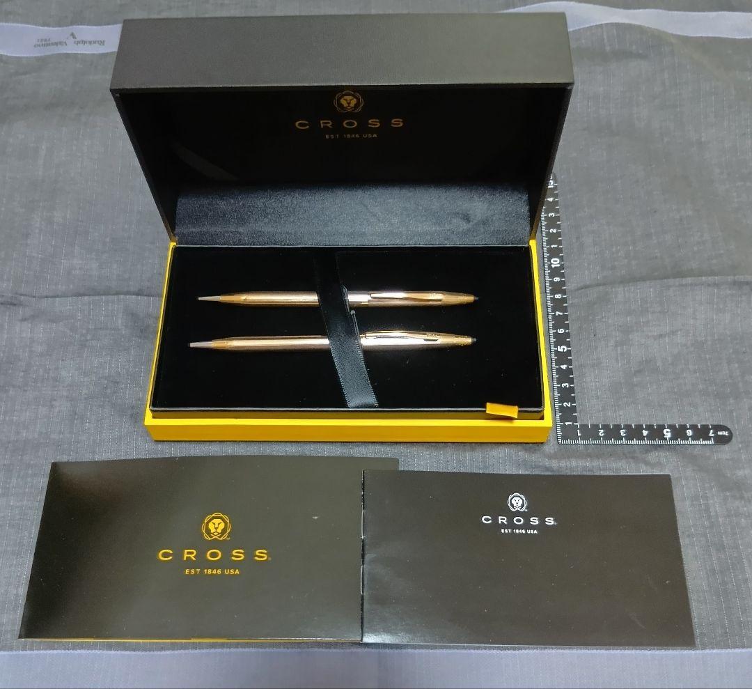 【ヴィンテージ未使用品】14金張CROSS ボールペン＆シャープペン 2本セット