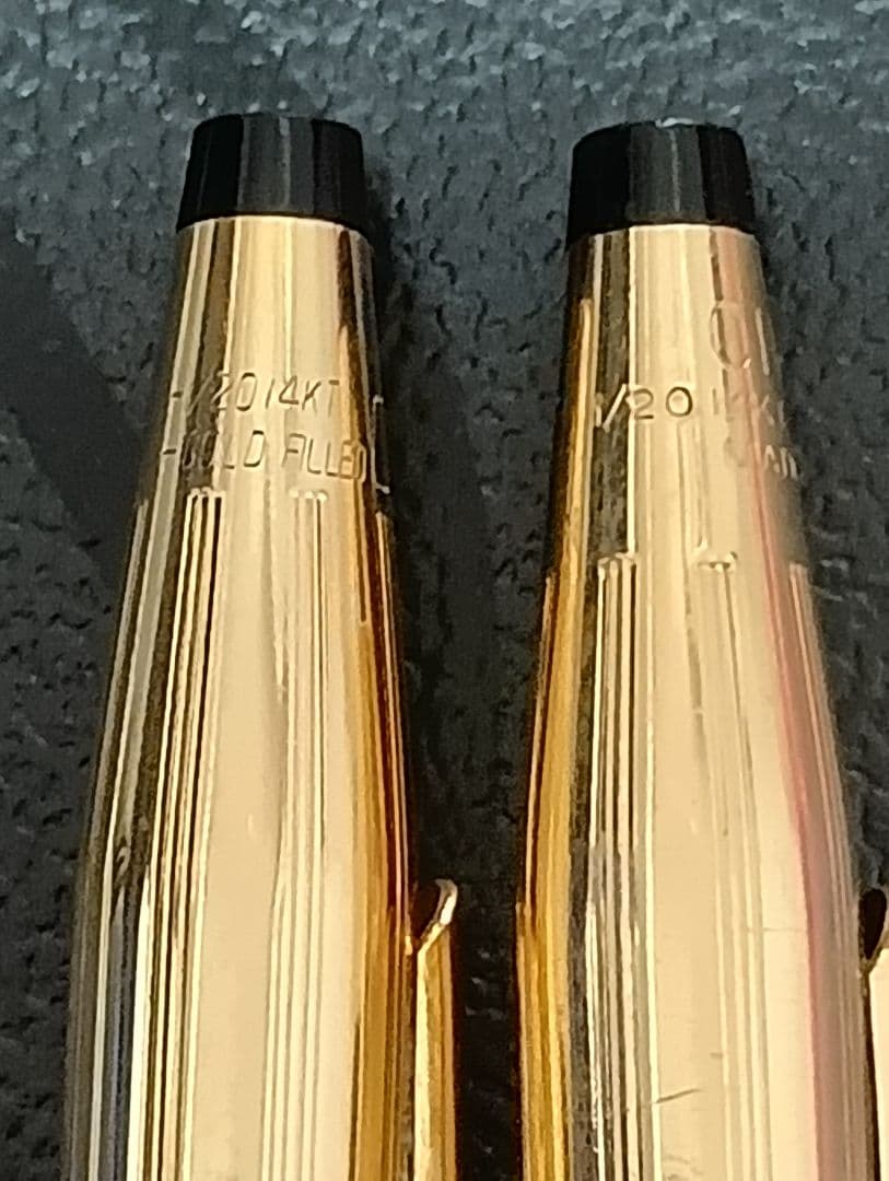 【ヴィンテージ未使用品】14金張CROSS ボールペン＆シャープペン 2本セット
