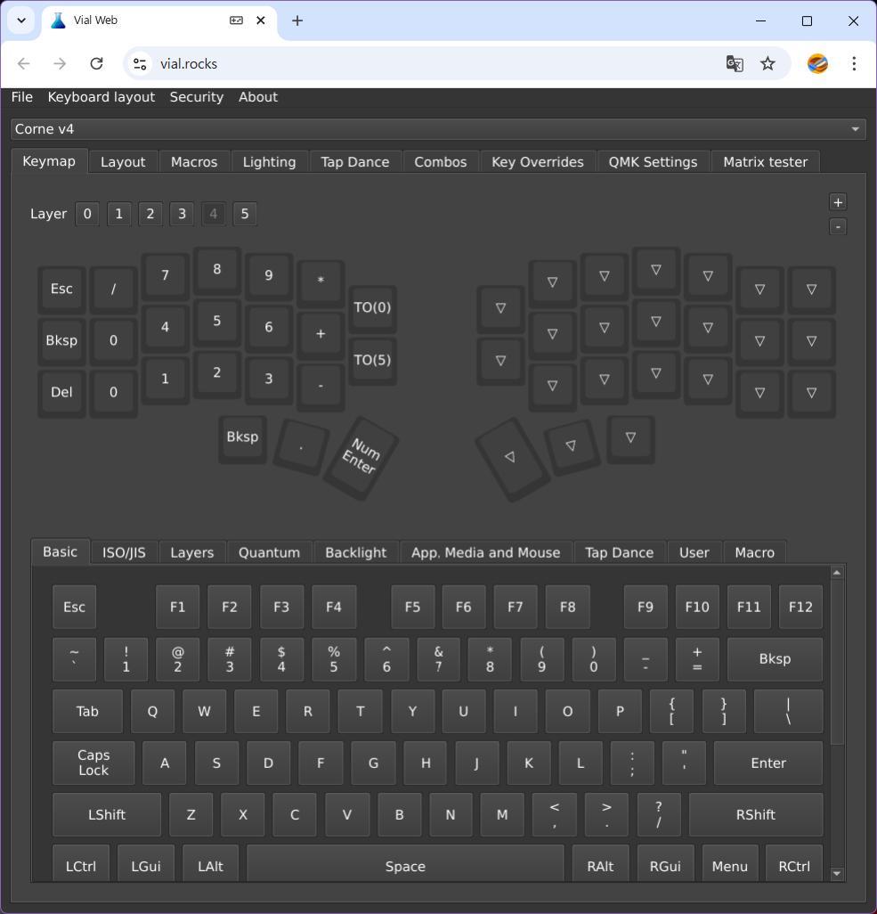 Corne V4 分割型キーボード Kailh Deepsea Silent