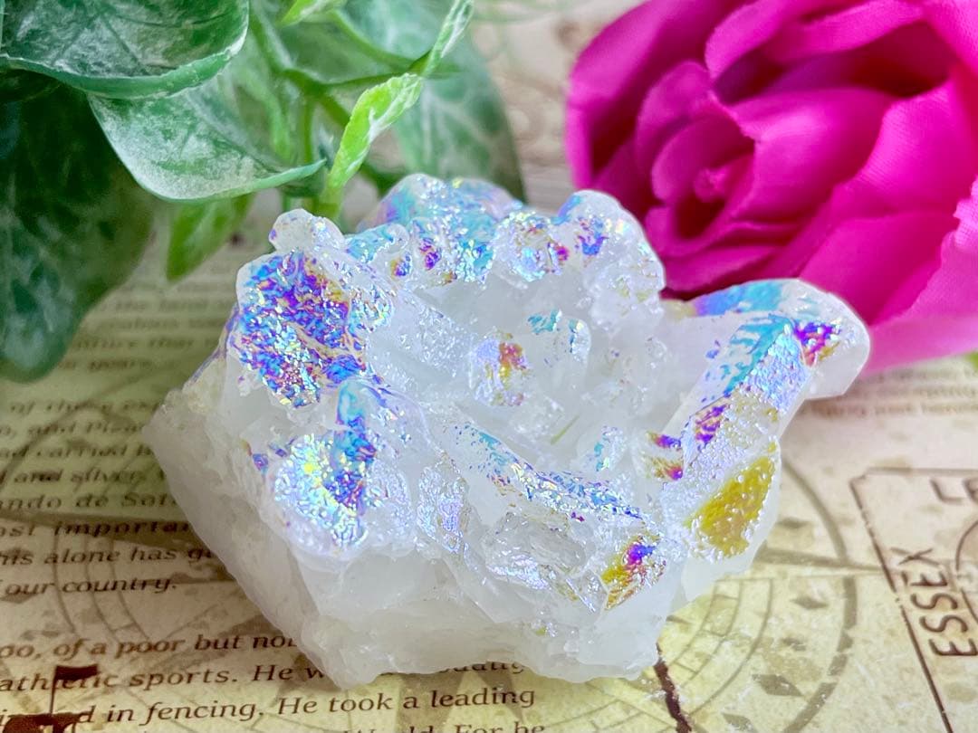キャンドルクォーツ✨　オーラ　水晶　ラフストーン　原石　クラスター　クリスタル