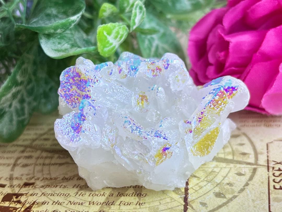 キャンドルクォーツ✨　オーラ　水晶　ラフストーン　原石　クラスター　クリスタル