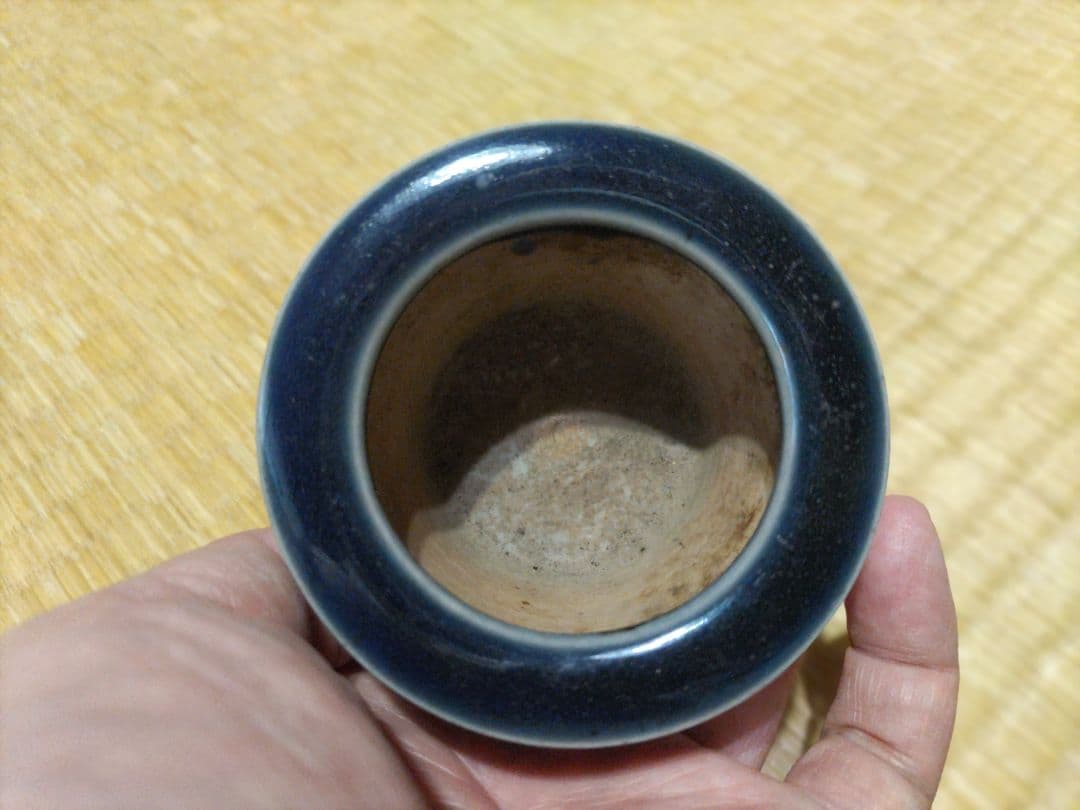 伊万里　瑠璃釉　香炉　江戸前期　無傷　初期伊万里？