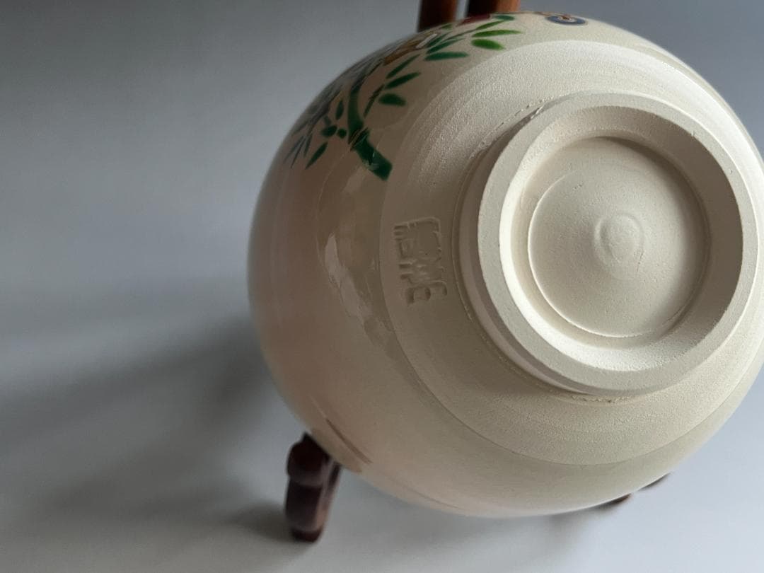 加藤起楽　色絵茶碗　七夕　茶道具