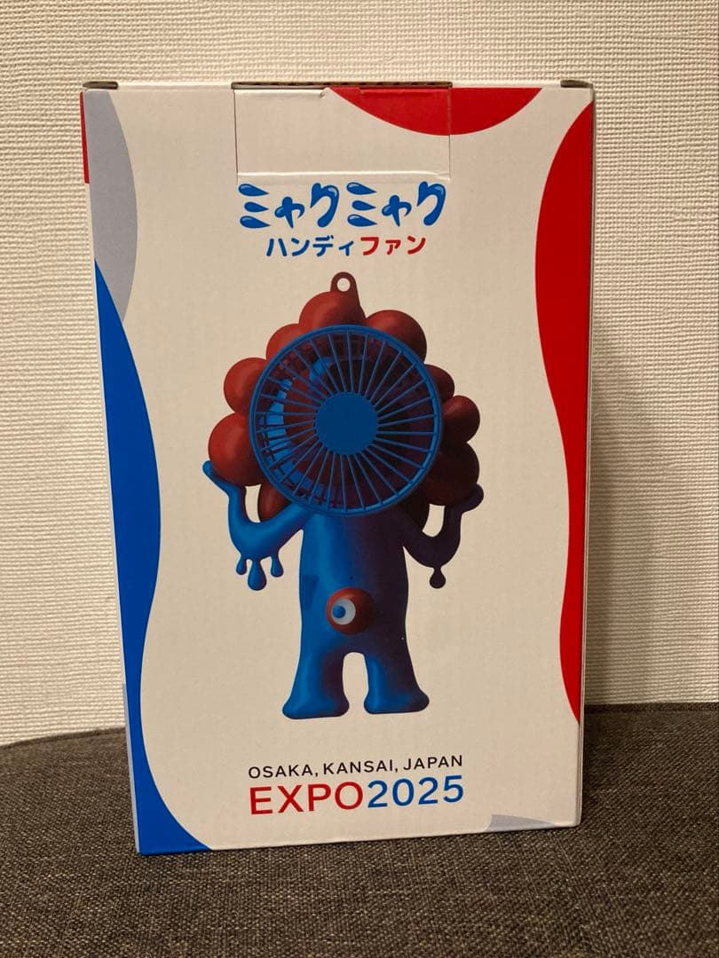 【新品未開封】大阪万博限定 ミャクミャクハンディファン オリジナルストラップ付き