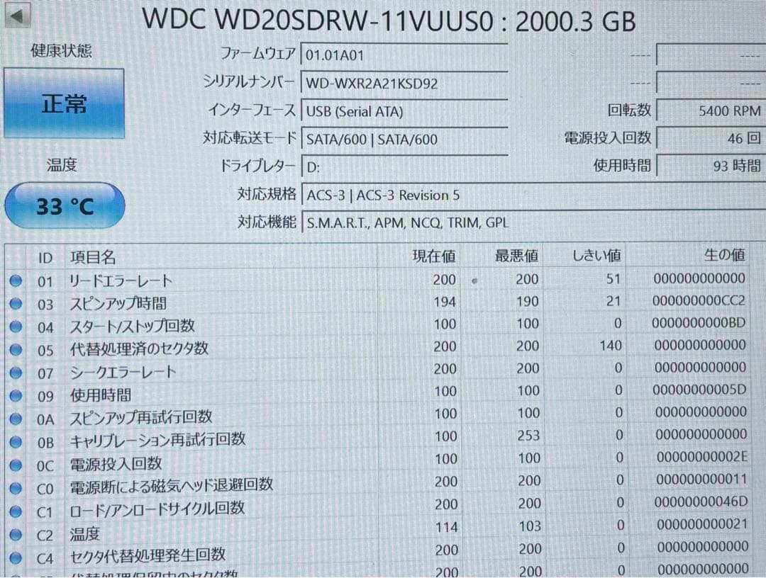 使用時間100時間未満wd my passport for mac 2tb
