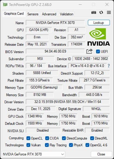 グラフィックボード・グラボ・ビデオカード RTX 3070 SUPRIM GODZILLA