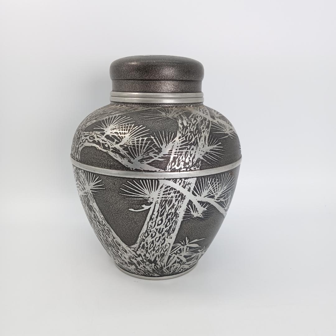錫半 本錫 茶壺 錫製 茶入茶壺 煎茶道具 金属工芸（錫製）年代物