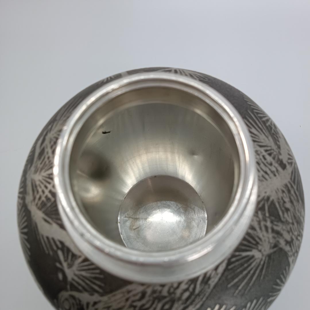 錫半 本錫 茶壺 錫製 茶入茶壺 煎茶道具 金属工芸（錫製）年代物