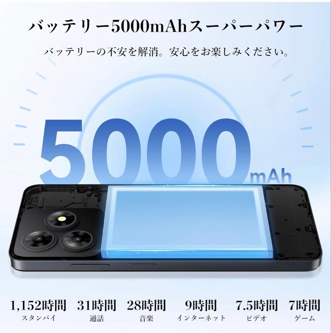 SIMフリー❣️スマホ OSCAL Flat2 Android15 256GB