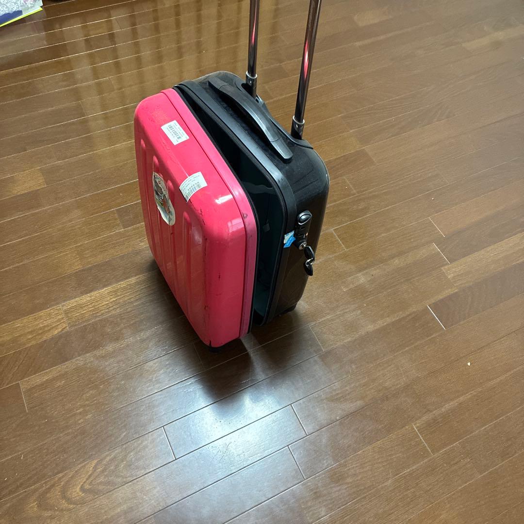 小型ピンクキャリーカート メッシュポケット付き