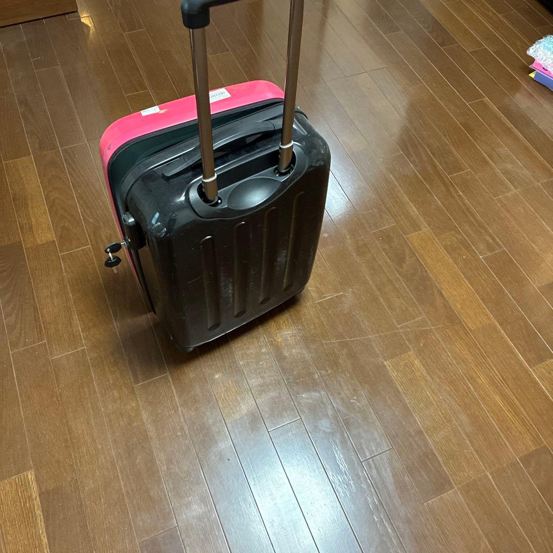 小型ピンクキャリーカート メッシュポケット付き