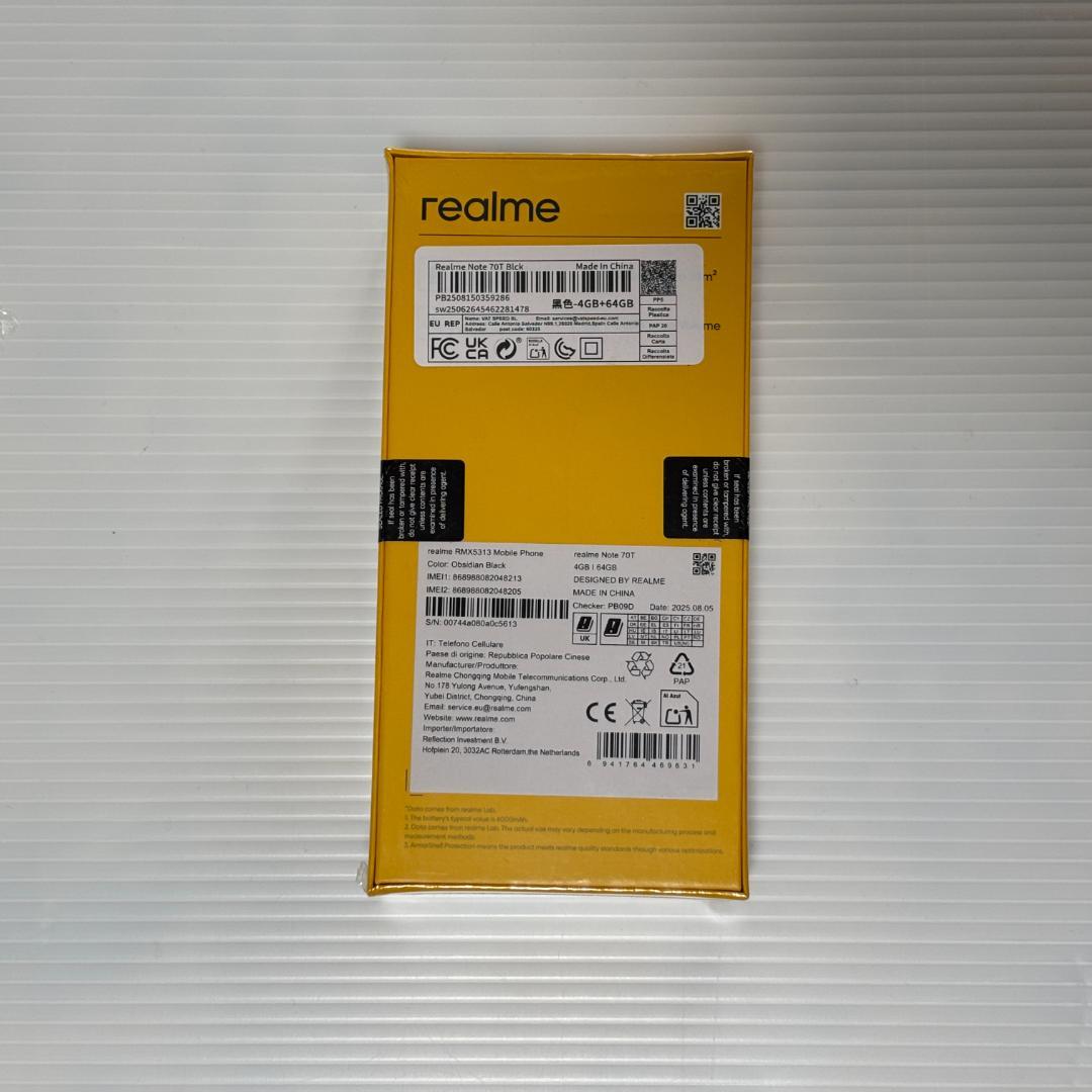 新品　Realme Note 70T 64GB ブラック　商品番号【164】