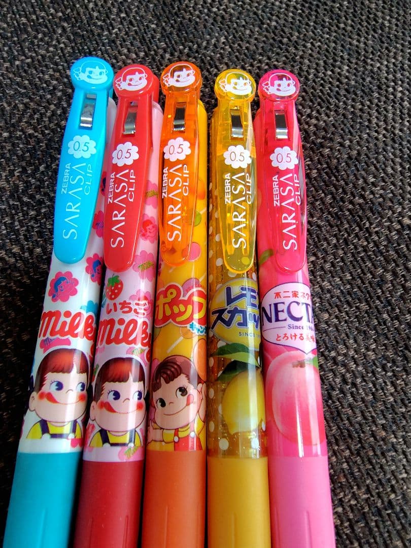 完売 希少 香りつきペン ZEBRA サラサクリップ ペコちゃんシリーズ 5本