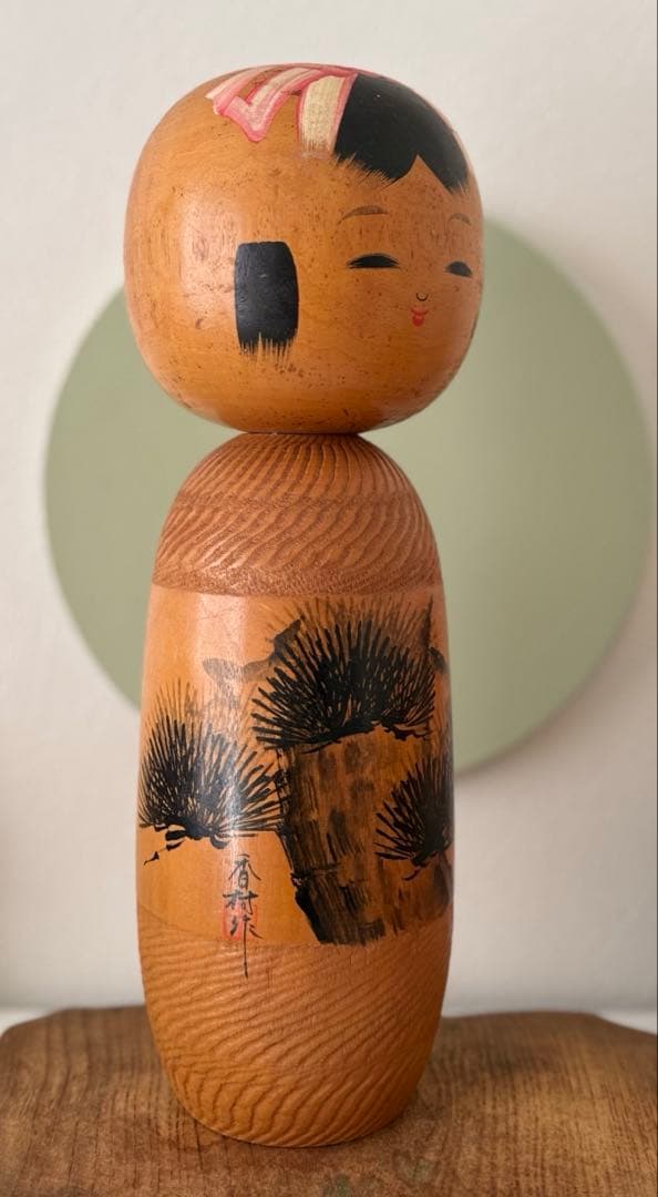 香村作　特大こけし　高さ約37cm　重厚感ある大型作品