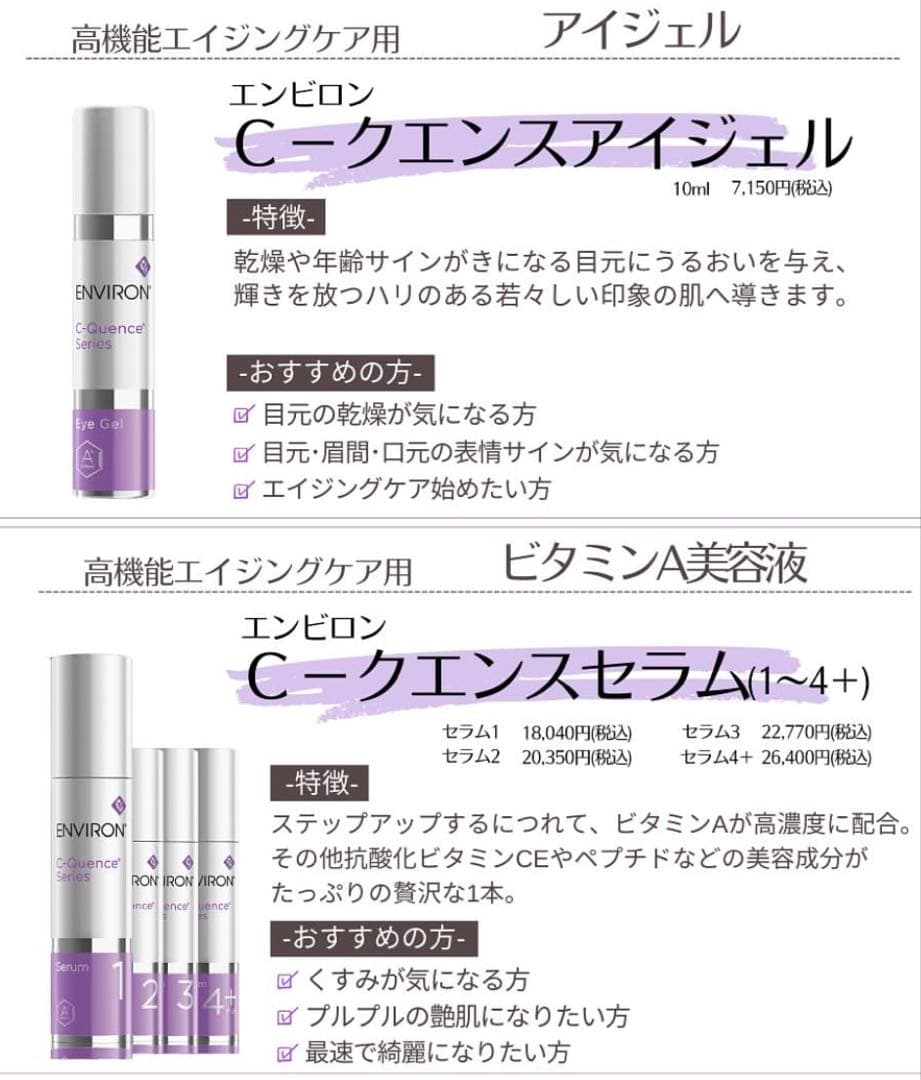 エンビロンENVIRON Cークエンスセラム 2⭐️美容クリニック、皮膚科専用品