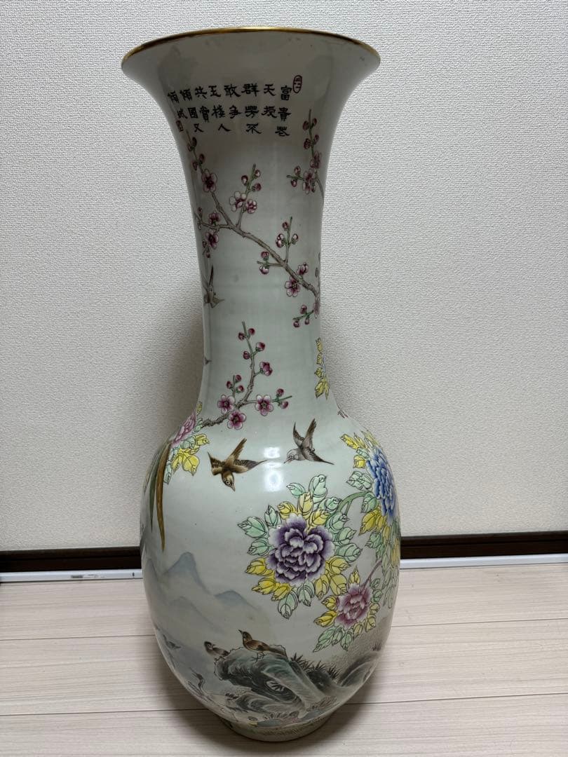 中国美術　花瓶　高さ約84センチ　アンティーク　時代物　工芸品