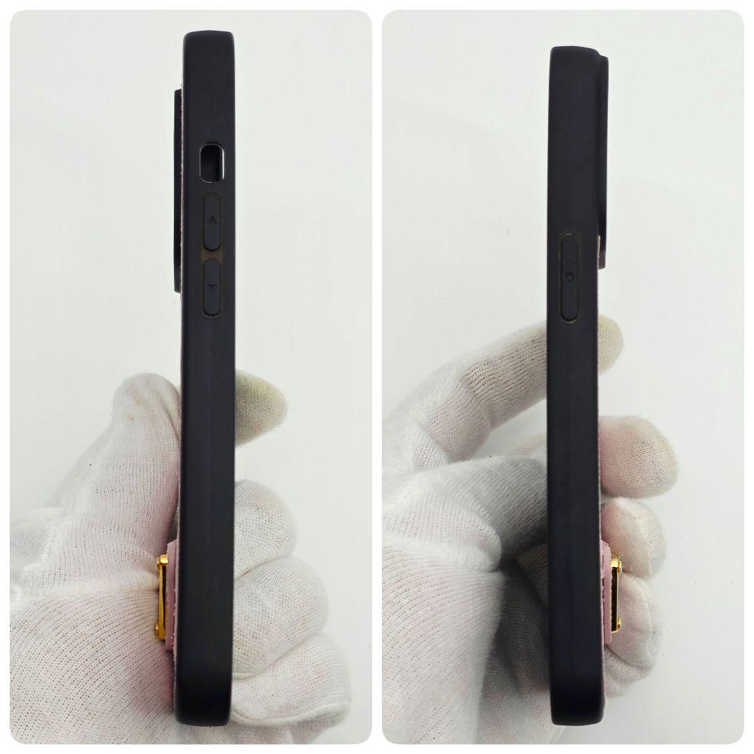 PRADA iphone13pro ケース サフィアーノレザー 三角ロゴ ピンク