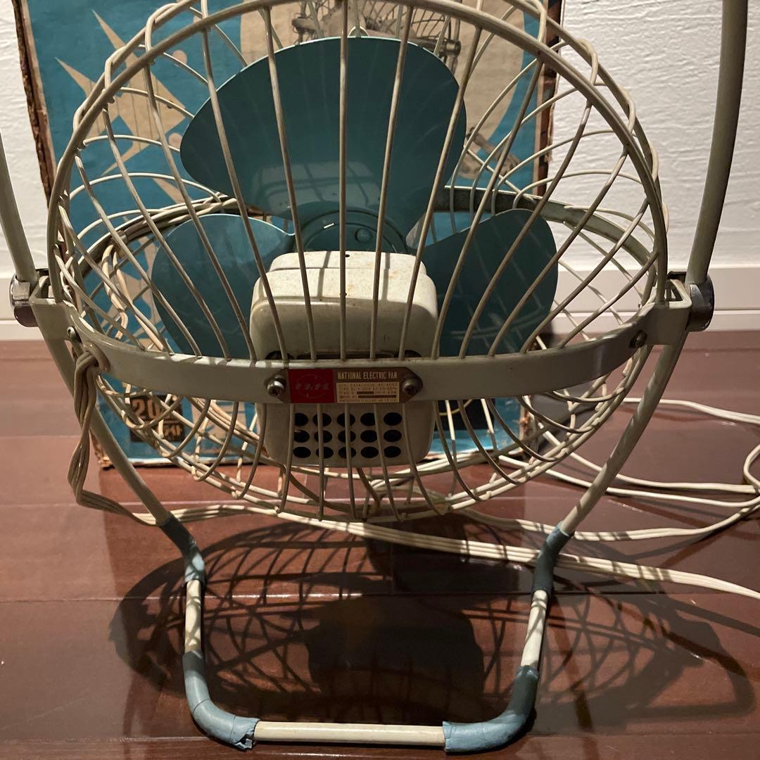 National 卓上扇風機 レトロ　ライト付き