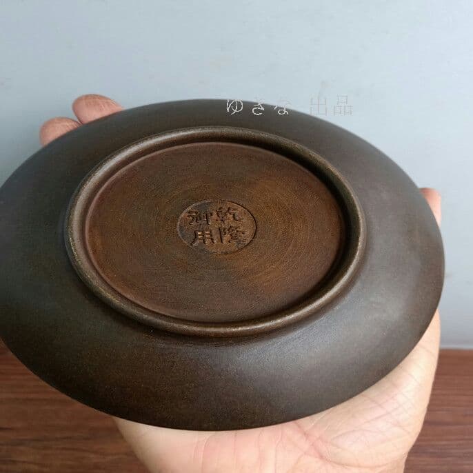 骨董品の黄銅五福寿銅盤