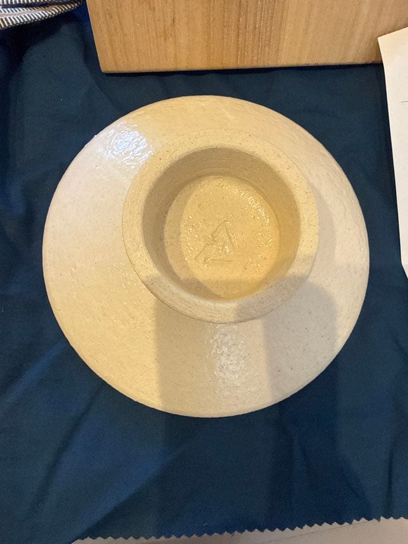 加藤令吉 作 背戸窯 瀬戸赤津焼 黒泥彩文台皿