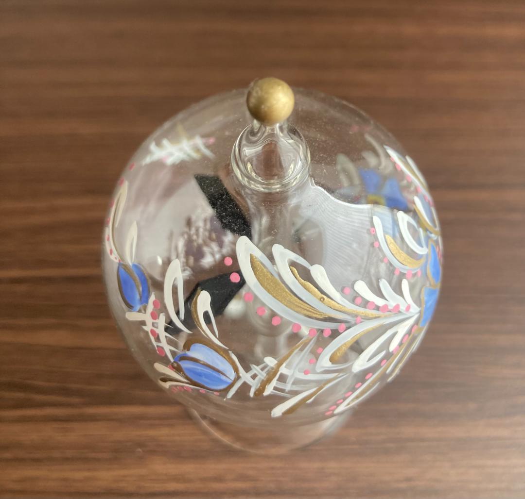 ガラス工芸品　ラジオメーター　花柄