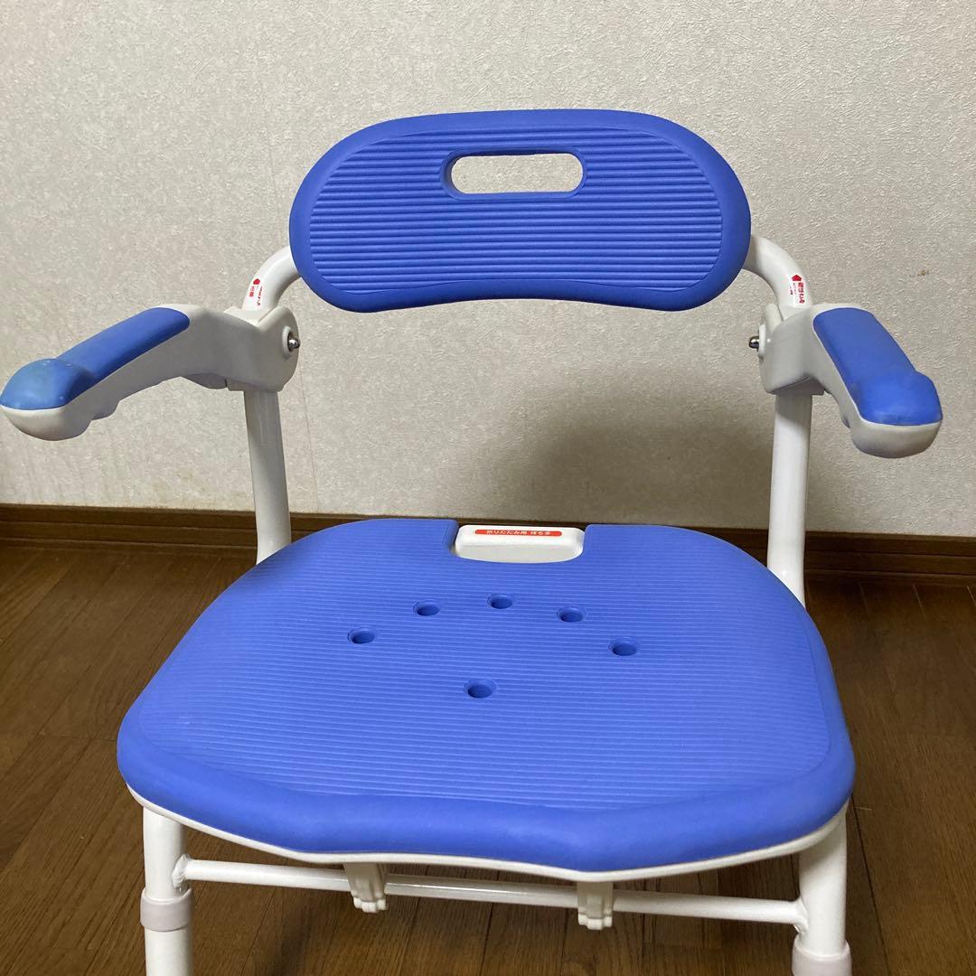 【未使用】◆Panasonic ユクリア シャワーチェア　ブルー折り畳み可能