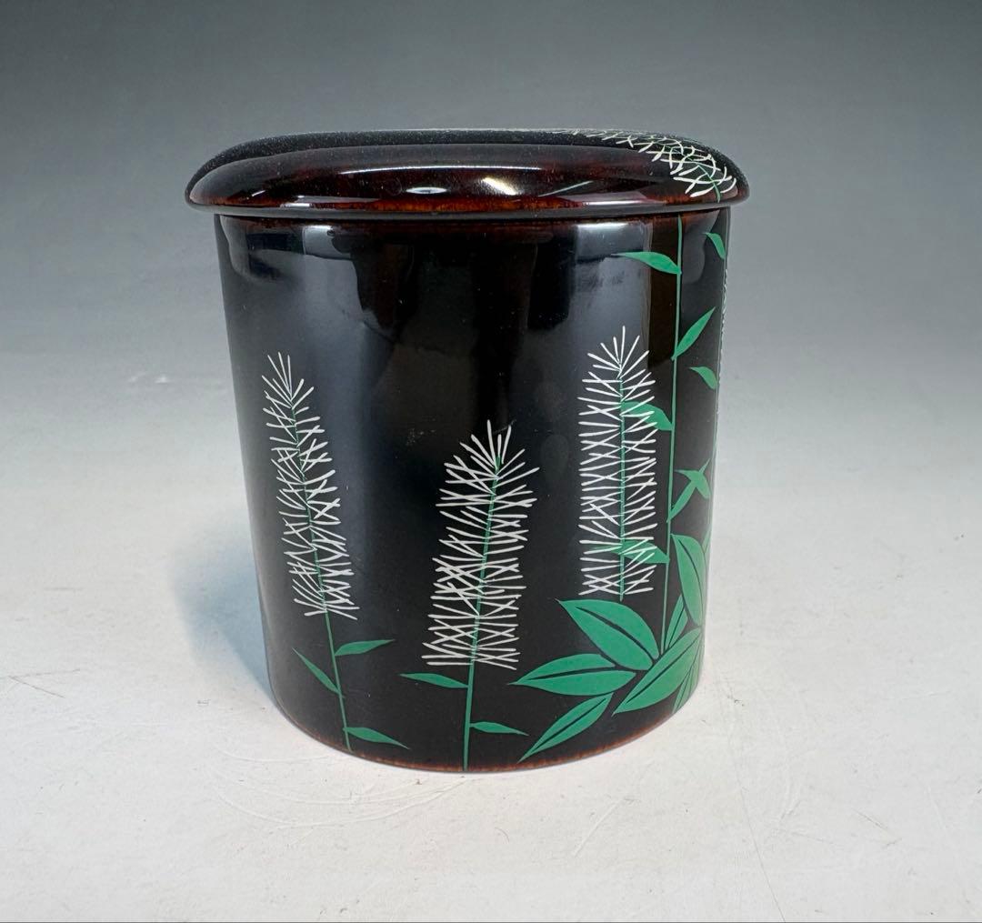 ★中古品★茶道具　中嶋宗峰造　白糸草蒔絵　松溜金輪寺