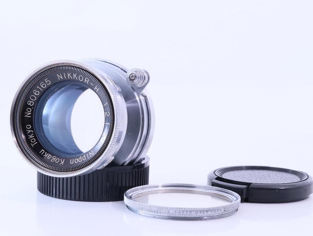 超希少Nikkor H C 5cm F/2 沈胴式 シリアル806 ライカL39