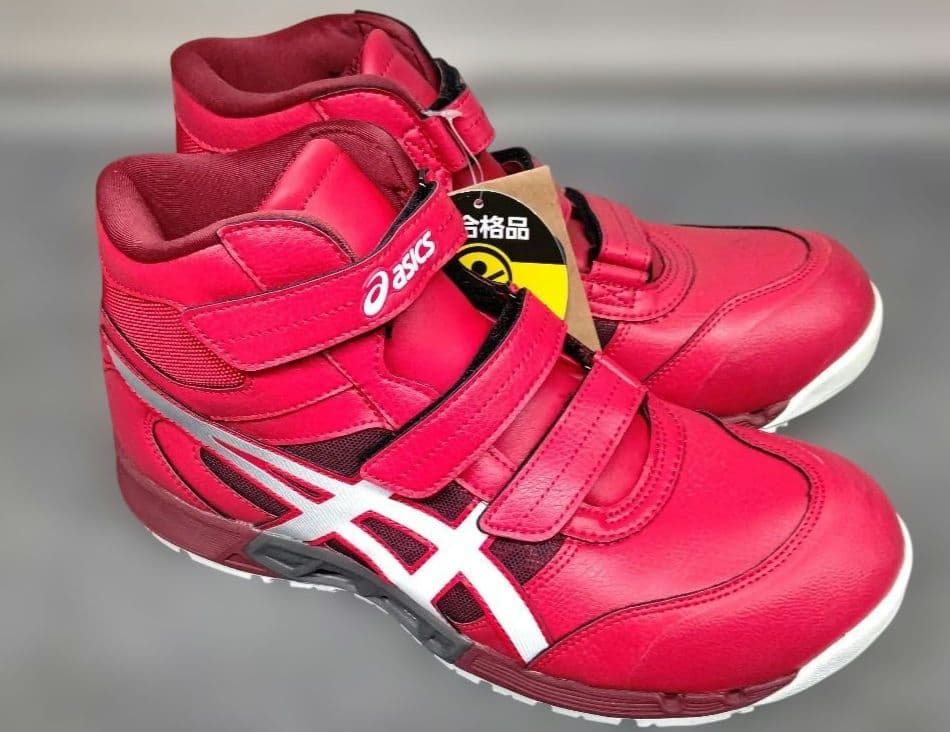asics CP308　赤 ハイカット 安全靴 26.0cm