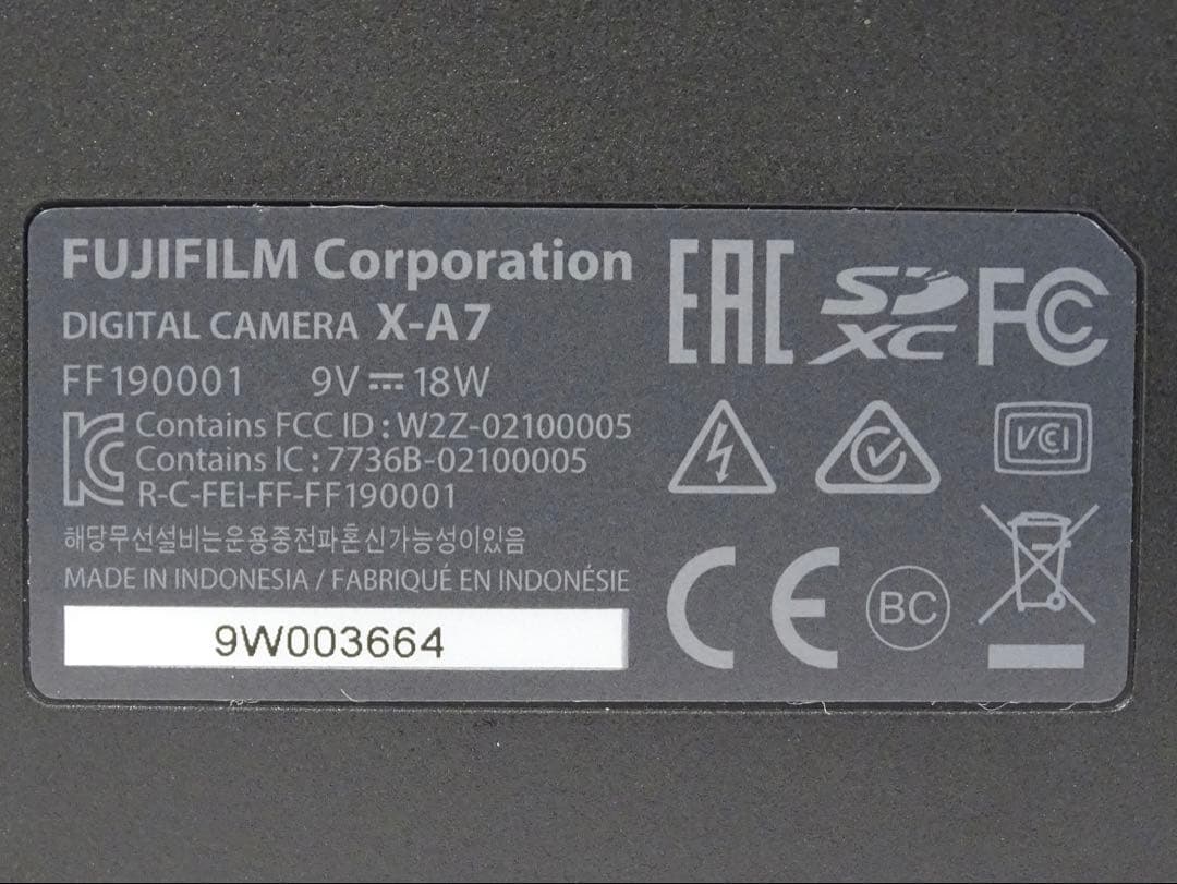 【美品】 Fujifilm X-A7 XC 15-45mm レンズキット