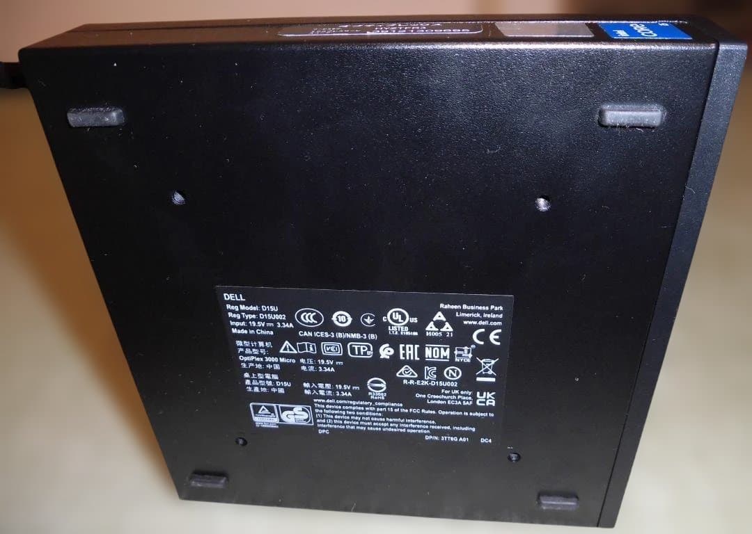 Windowsデスクトップ Optiplex 3000 Micro/Office2024Pro/16G256