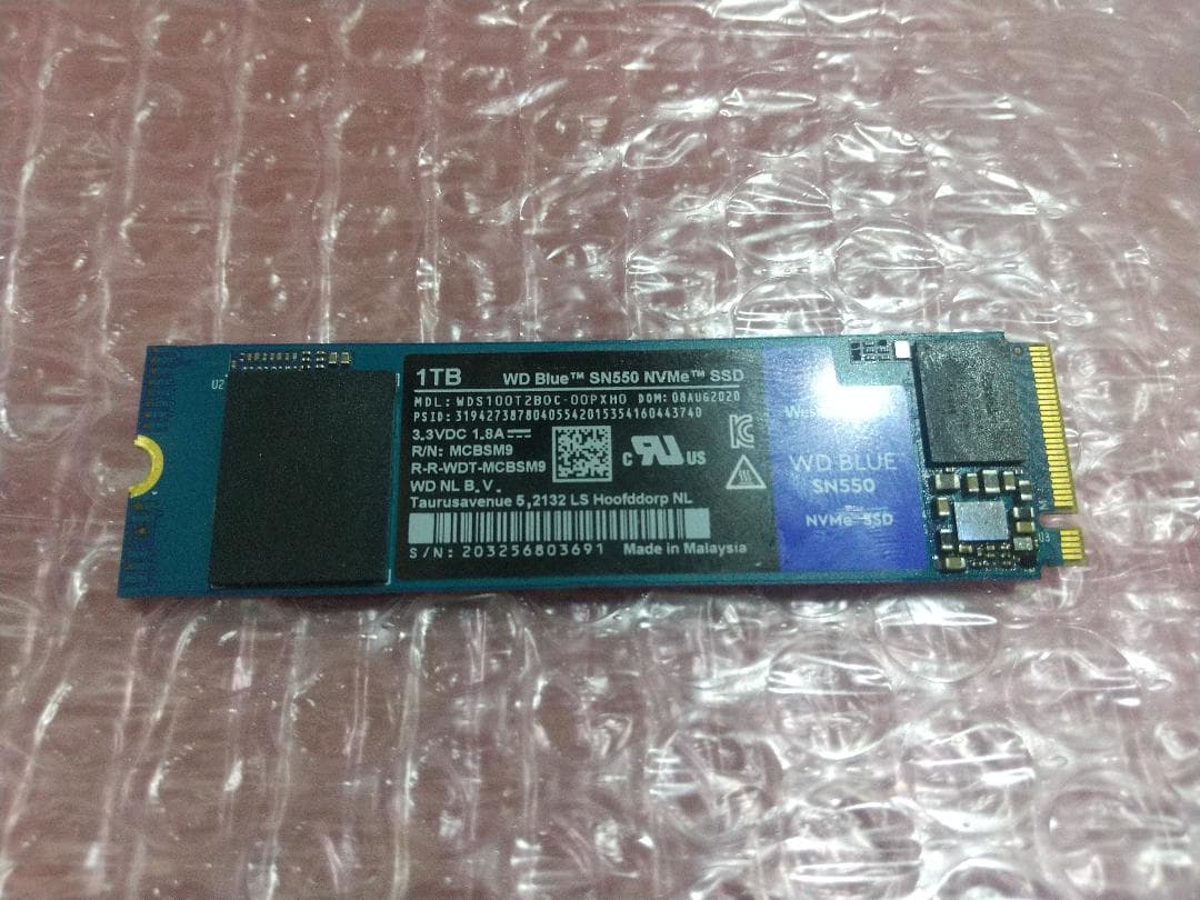 【中古】WD Blue SN550 NVMe WDS100T2B0C 1TB