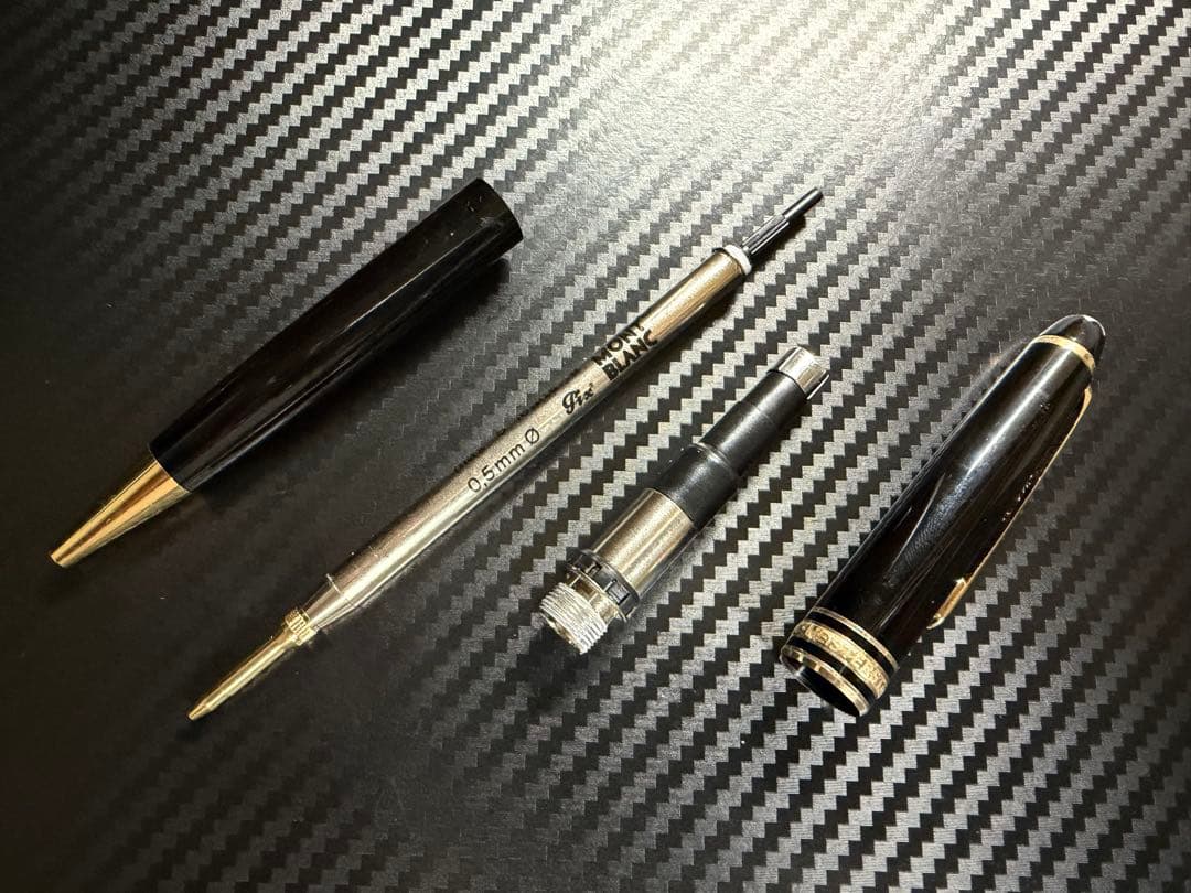 美品 モンブラン マイスターシュテュック 165 ブラック ペンシル 0.5mm
