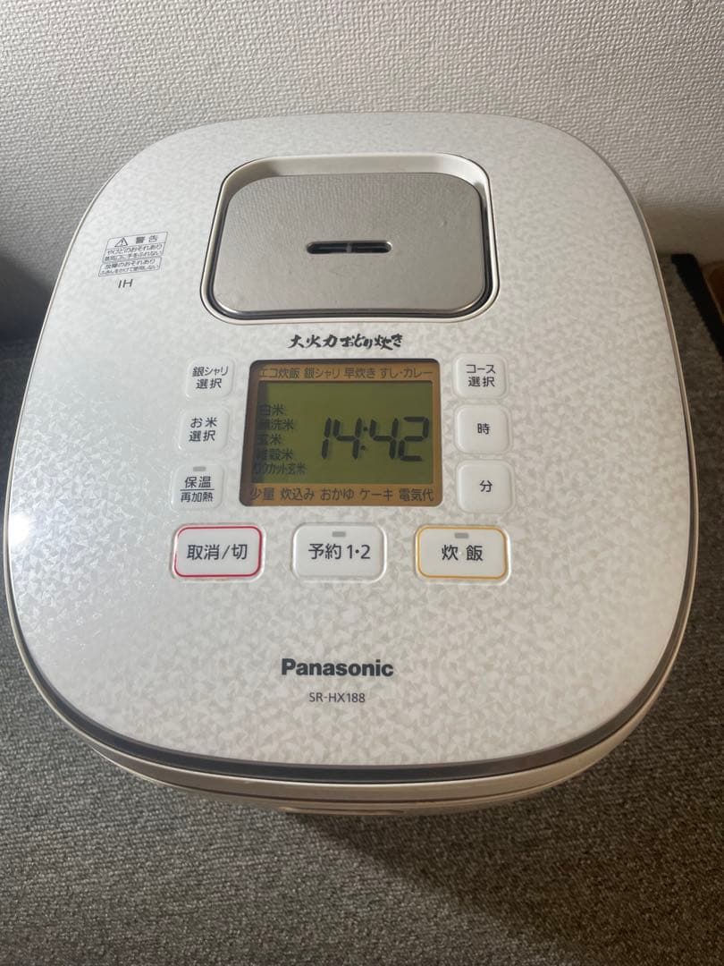 Panasonic SR-HX188 IH炊飯器　10合 一升炊き