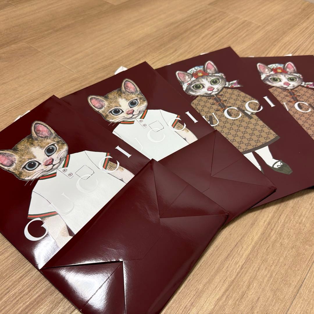 【新品4枚セット 】GUCCI ヒグチユウコ コラボ 限定ショッパー紙袋 グッチ