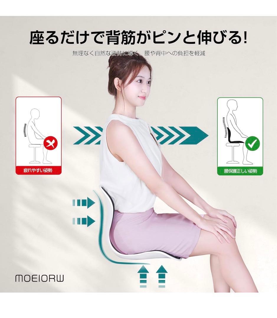 【ドイツ レッド•ドット賞受賞製品】姿勢サポート 椅子2個セット
