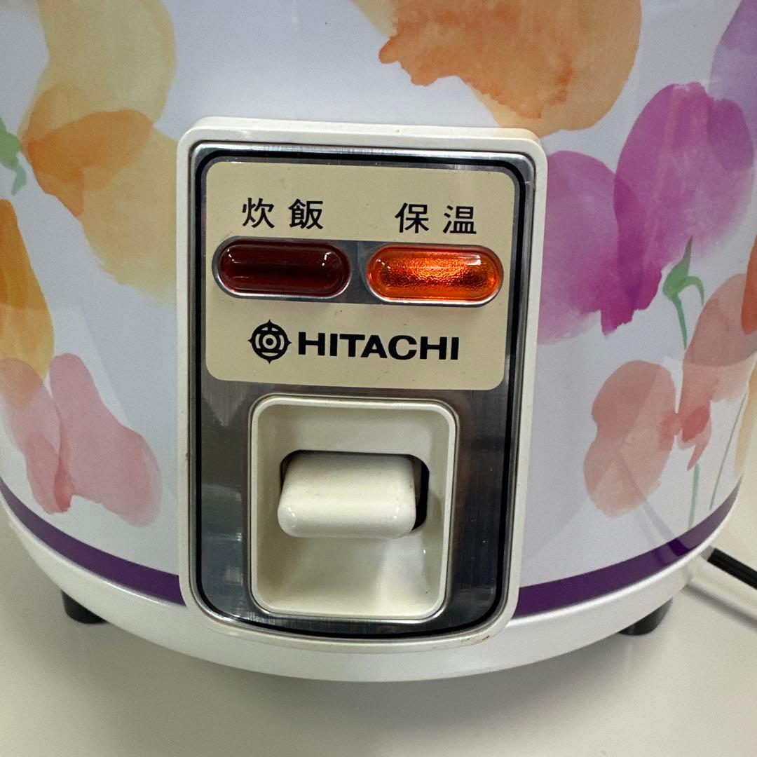 レトロ　HITACHI 花柄 炊飯器