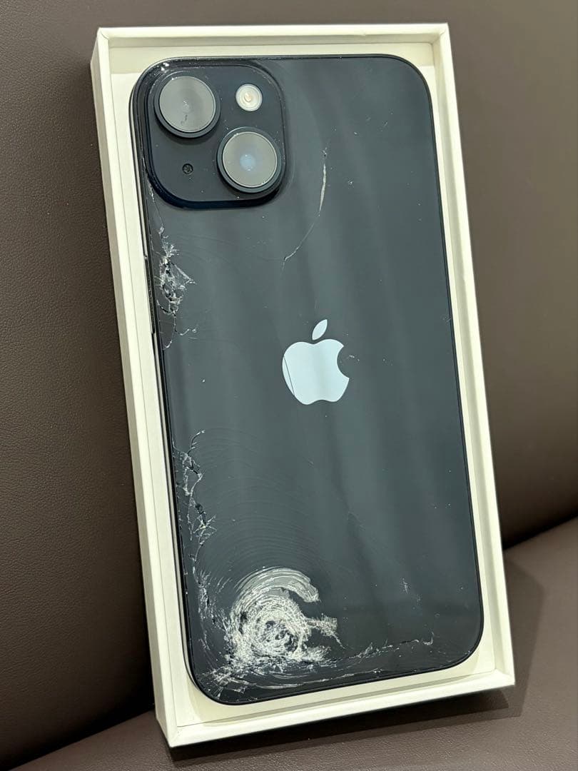 Apple iPhone14 ミッドナイト 256GB 本体 背面割れ ジャンク