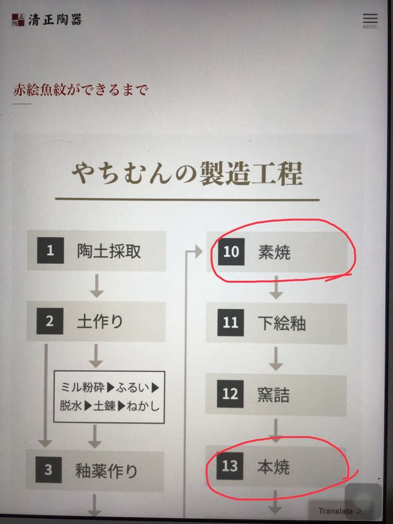 壺屋焼き　やちむん　小橋川清正　赤絵魚紋抱瓶　新品　美品