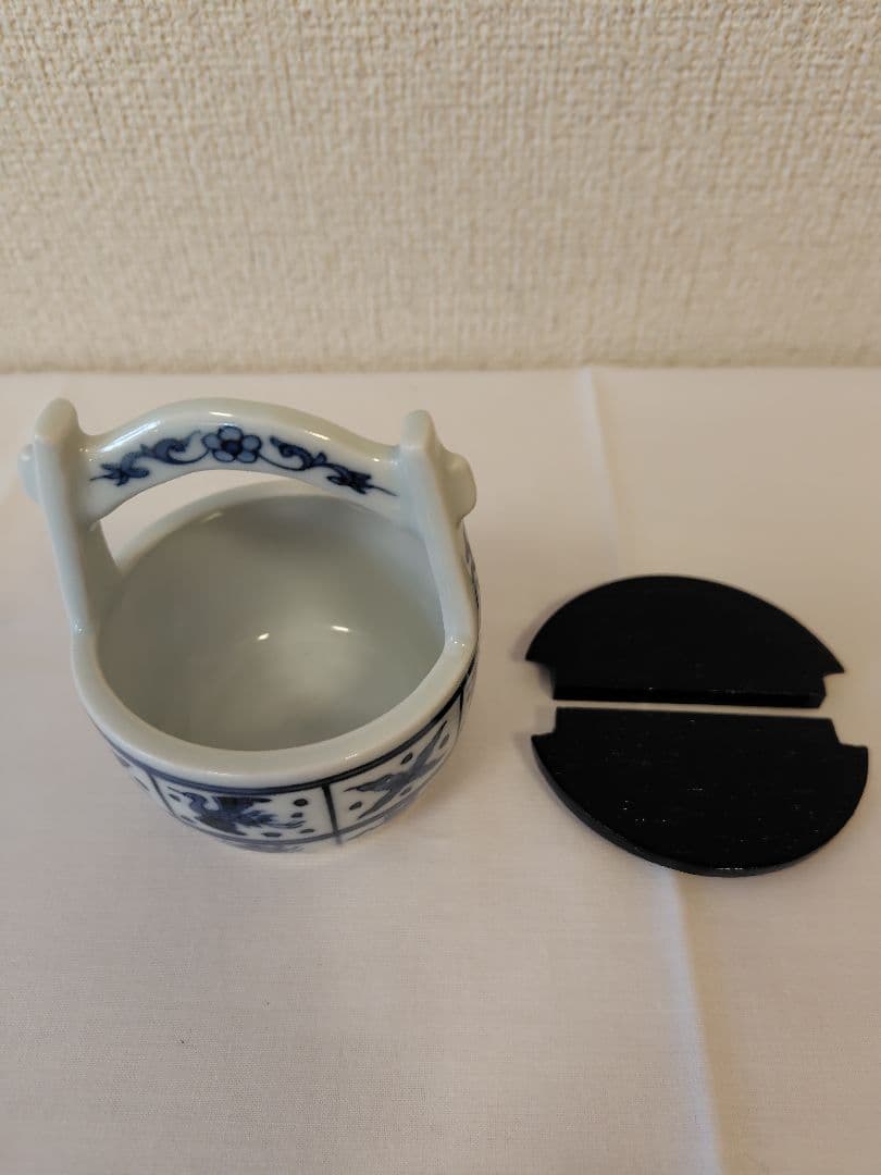 【茶道具】　手桶茶入れ　　平安静山