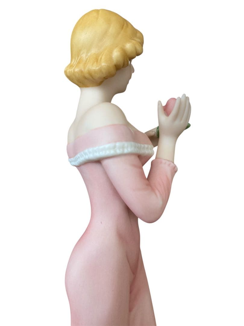 Demain/ドマン　オルゴール　美女　陶器製　インテリアフィギュリン