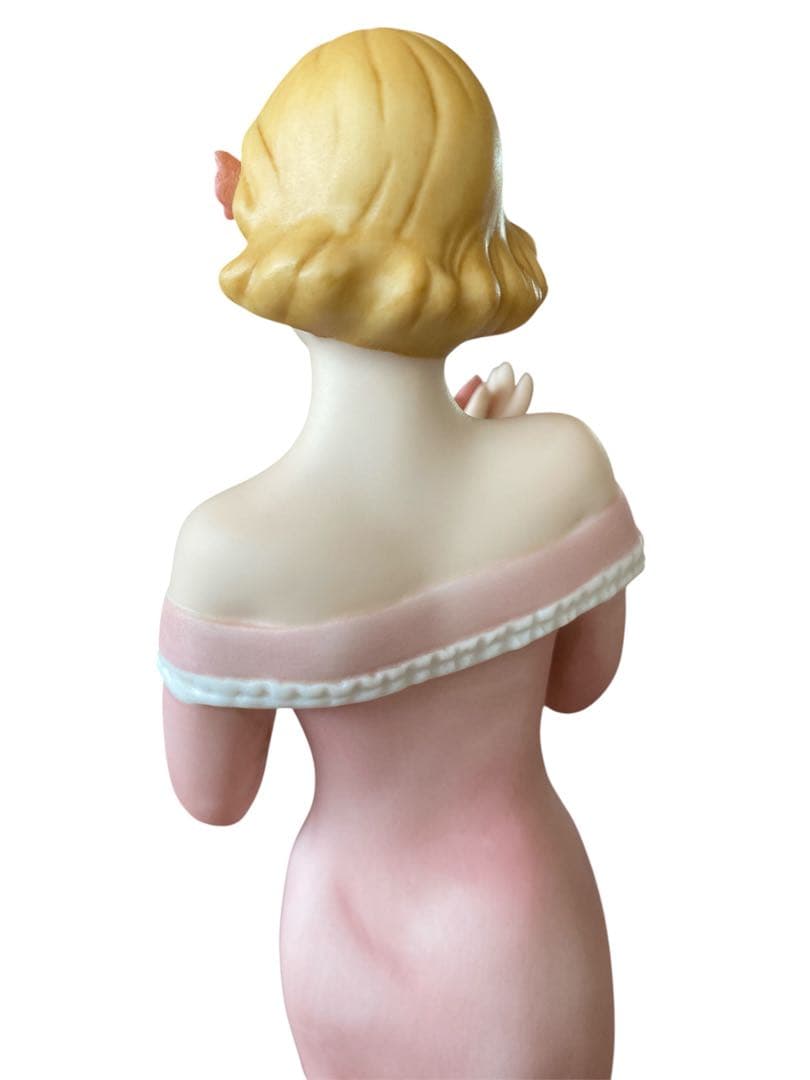 Demain/ドマン　オルゴール　美女　陶器製　インテリアフィギュリン