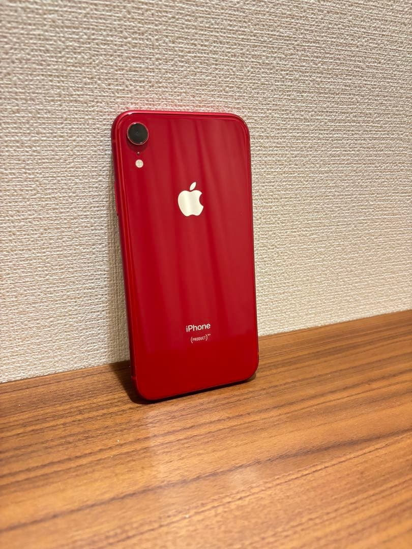 【純正バッテリー96%】iPhone XR 128G 本体 赤SIMロック解除済