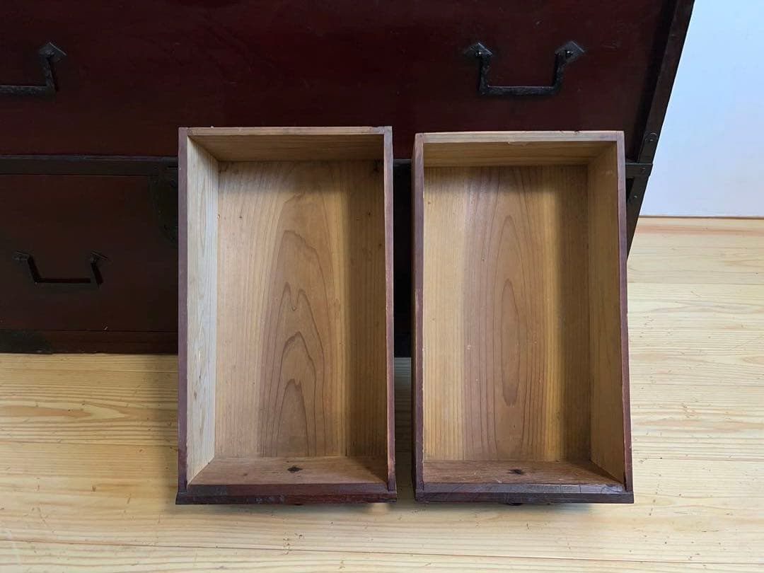 和箪笥　チェスト　赤　2A122　古道具　古家具　和家具　アンティーク
