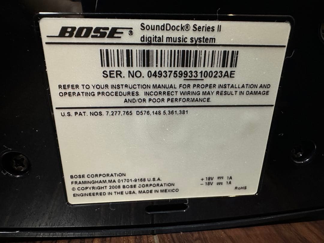 Bose SoundDock Series Ⅱ 【スピーカー】リモコン付