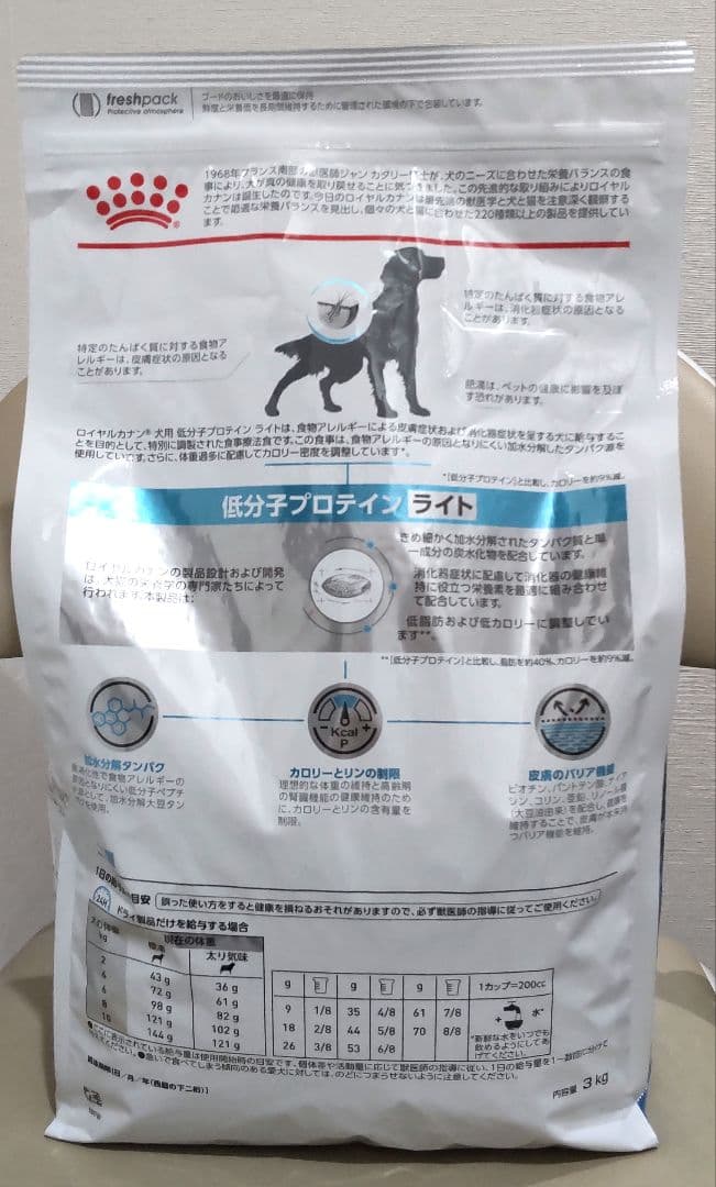【エコ割あり！】ロイヤルカナン 低分子プロテイン ライト 3kg