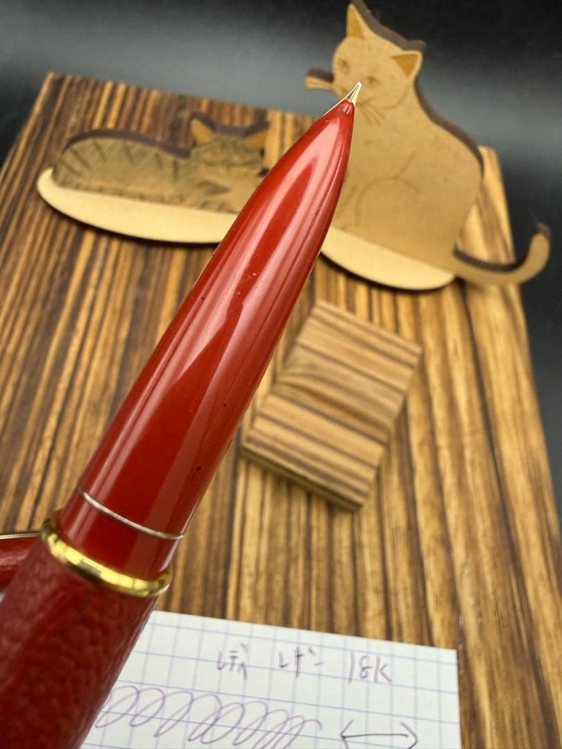 Pilot 万年筆 レディ レザー 赤軸 18K