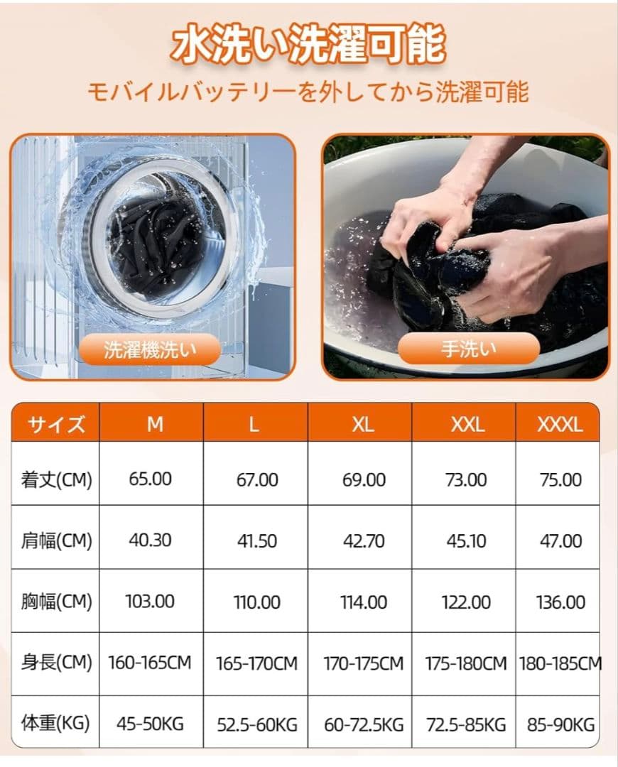 速暖♥電熱ベスト バッテリー付 30000mAh 電熱ウェア極暖 軽量 2XL