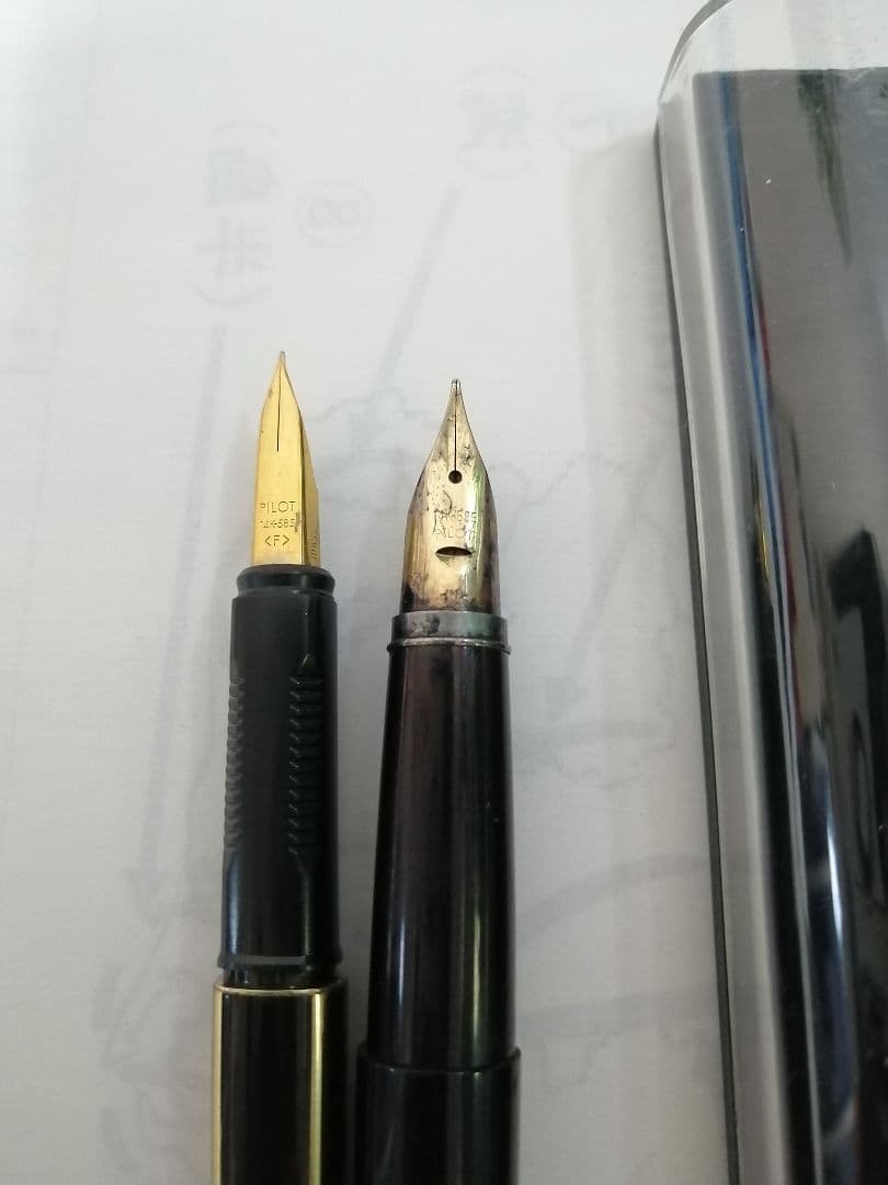 現状 PILOT ペン先：14K 万年筆二本