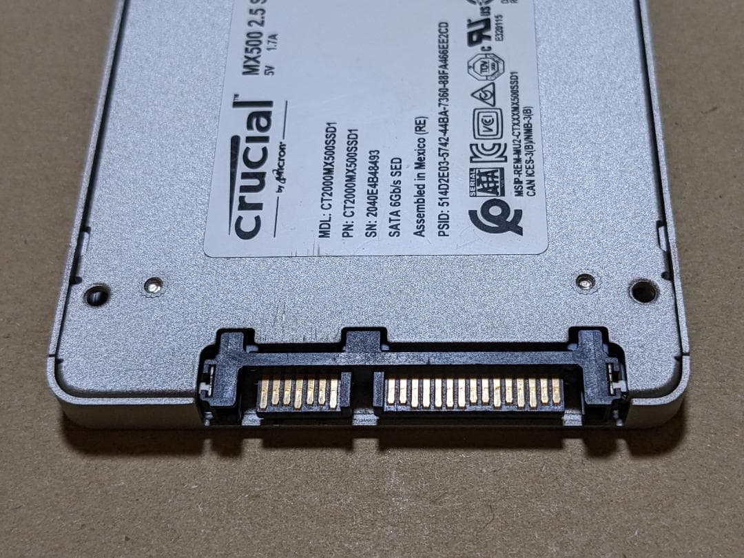 内蔵型SSD crucial MX500 2.5 SSD 2000GB (2TB)